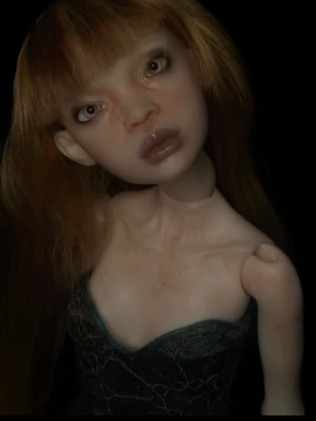 Muñeca Popovy resin custom elegante y oscura